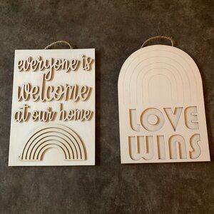 ⭐️DIY Inspirational Set Of Wooden Signs
